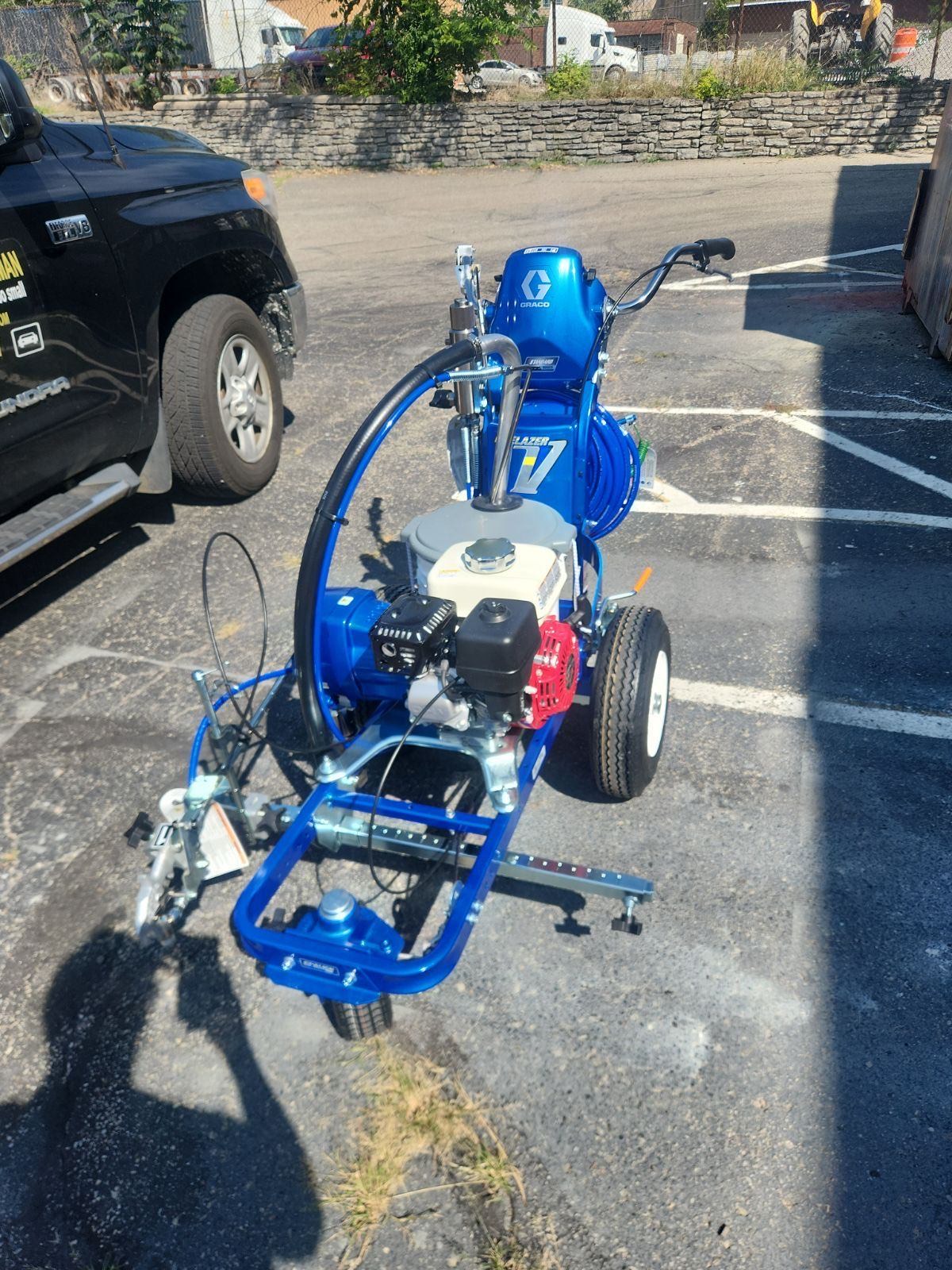 Striping equipment ready for work